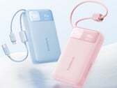 Внешний аккумулятор Baseus EnerFill FC11 в синем и розовом цветах.