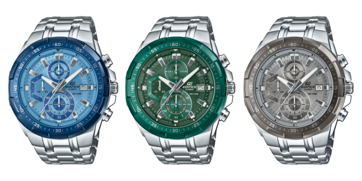 Слева направо: Casio Edifice EFR-539D-2AV, EFR-539D-3AV и EFR-539D-8AV. (Источник изображения: Casio, отредактировано)