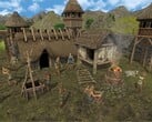 Изображение, на котором показаны здания в игре «Dawn of Man».