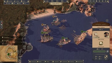 Изображение, на котором запечатлено морское сражение в игре «Republic of Pirates».
