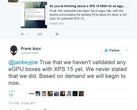 Твит Dell: "Мы готовы начать сертификацию XPS на совместимость с eGPU, но месяц уйдёт на проработку процесса". (Изображение: Twitter) 
