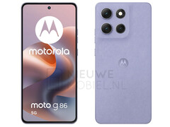 Moto G86 несколько отличается от Moto G85 в плане дизайна. (Источник изображения: via Nieuwe Mobiel)
