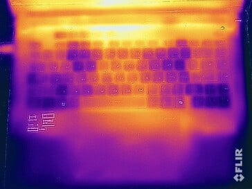 Стресс-тест на определение температуры поверхности (вверху)