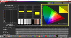 CalMAN ColorChecker (профиль: sRGB, целевое цветовое пространство: sRGB)