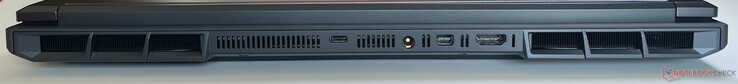 Назад: USB-C 4.0 с Thunderbolt 4 (40 Гбит/с, DisplayPort 2.1, 140-ваттный Power Delivery), блок питания, Mini DisplayPort 2.1, HDMI 2.1