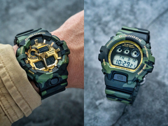 Часы Casio G-Shock GA-700CMG-3AER (слева) и DW-6900CMG-3ER (справа).