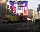 Баннер игры GTA 6, на котором изображён дорожное движение в Вайс-Сити