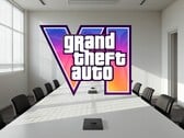 Логотип GTA 6, представленный в конференц-зале