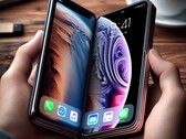 По данным JPMorgan, складной iPhone (возможно, похожий на этот сгенерированный искусственным интеллектом рендер) может быть представлен в следующем году. (Источник изображения: AI-generated)