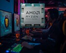 Процессор AMD Ryzen 7 9800X3D показан в интернет-кафе (Источник изображения: AMD с правками)