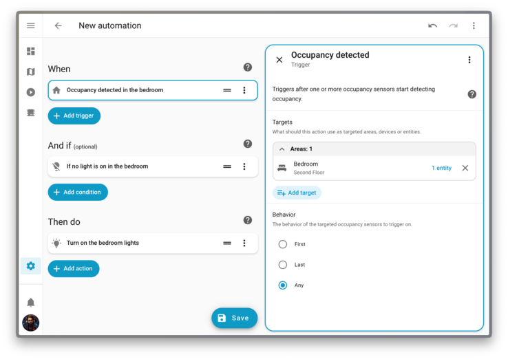 В Home Assistant 2026.1 появились новые триггеры, ориентированные на конкретные цели. (Источник изображения: Home Assistant)