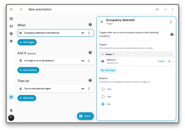 В Home Assistant 2026.1 появились новые триггеры, ориентированные на конкретные цели. (Источник изображения: Home Assistant)