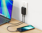 Новое зарядное устройство OntheGo GaN стоит $39,99. На фото: зарядный кирпич, подключенный к устройствам. (Источник изображения: Satechi)