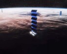 Художественный портрет спутников Starlink. (Источник изображения: SpaceX)