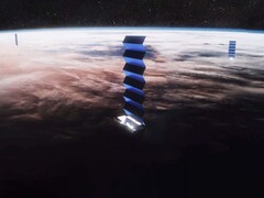 Художественный портрет спутников Starlink. (Источник изображения: SpaceX)