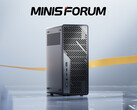 Minisforum MS-02 Ultra спереди. (Источник изображения: Minisforum - отредактировано)