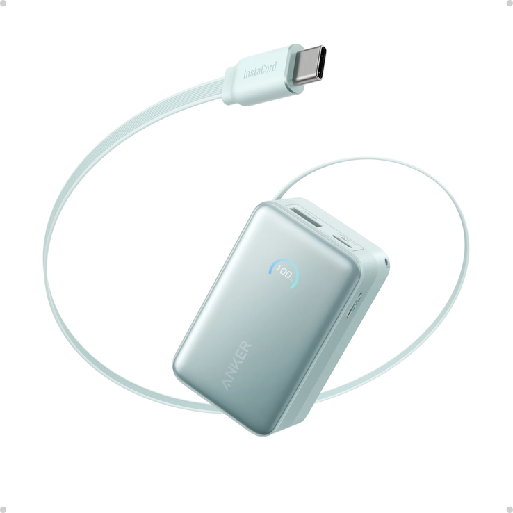 Anker Nano Power Bank (10K, 45 Вт, встроенный выдвижной кабель USB-C). (Источник изображения: Anker)