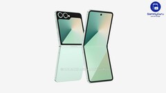 Неофициальный рендер грядущего Galaxy Z Flip7. (Источник изображения: OnLeaks и SammyGuru)