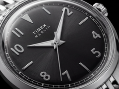 Timex 34 мм Marlin Quartz с чёрным циферблатом
