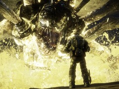 Маркус Феникс столкнулся с одним из боссов в Gears of War. (Источник изображения: Steam)