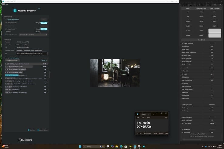 Результат Nvidia RTX Spark в тесте Cinebench 2026
