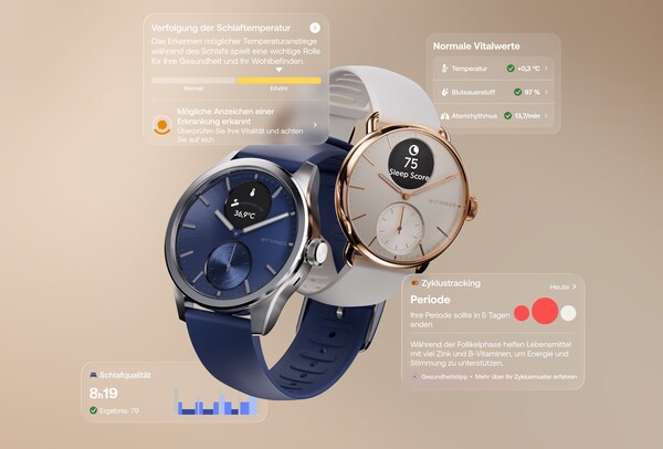Часы Withings ScanWatch 2 имеют обновленную операционную систему, в которой появились новые функции. (Источник изображения: Withings)