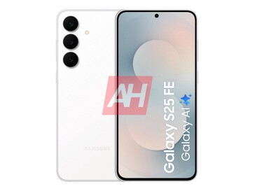 Galaxy Вариант S25 FE White спереди и сзади. (Источник изображения: Android Headlines)