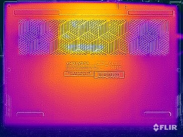 Тест на напряжение при поверхностных температурах (внизу)
