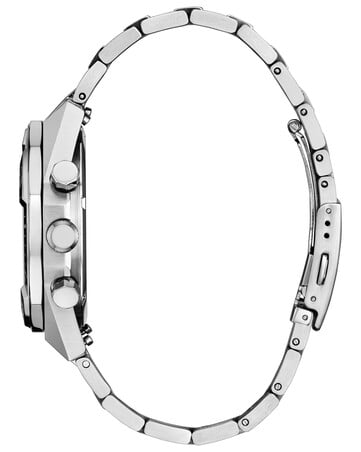 Хронограф Citizen Nighthawk CA0890-54H с серым циферблатом, браслетом из нержавеющей стали серебристого цвета, вращающимся безелем, тремя дополнительными циферблатами и указателем даты в положении «3 часа».