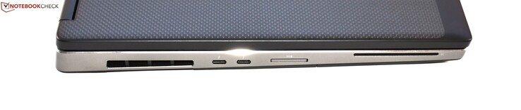 Слева: 2x Thunderbolt 3, картридер (SD), слот для смарт-карт