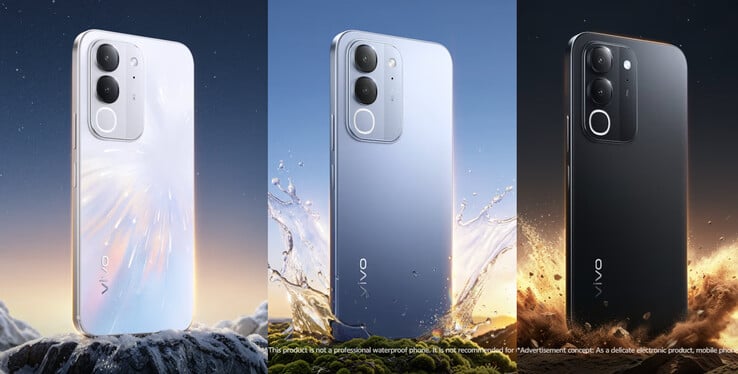 Модель Vivo Y600i в цветах «Дыхание младенца», «Чистый синий» и «Полярная ночь»