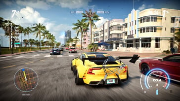 На изображении: скриншот игрового процесса из игры Need for Speed Heat.