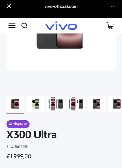 Vivo X300 Ultra, очевидно, будет продаваться в Австрии, Германии и Венгрии по цене около 2 000 евро