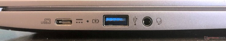 Левая сторона: USB 3.1 Gen 1 Type-C (поддержка зарядки и видеовыход), USB 3.1 Gen 1 Type-A, аудио разъем