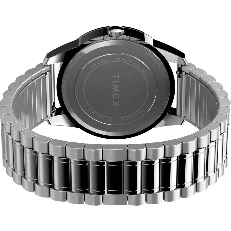 Часы Timex Main Street Round TWG027900JQ комплектуются браслетом из нержавеющей стали.