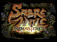 Скриншот титульного экрана игры Sabre Wulf Remastered (источник изображения: Saberman RetroNews YT)