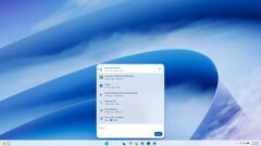 Новый поиск Windows 11, отображающий недавние файлы, приложения, настройки и встроенные действия.