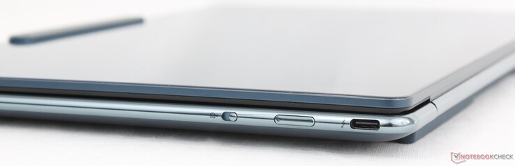 Справа: Выключатель камеры, кнопка питания, USB-C Thunderbolt 4/ DisplayPort + Power Delivery