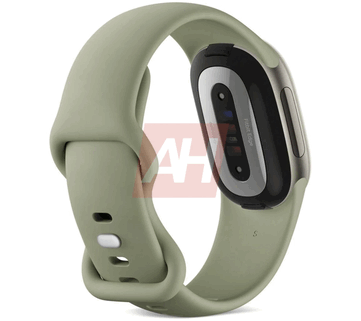 Fitbit edge в оливковом цвете, вид сзади