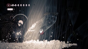 Hollow Knight: Silksong PC скриншот, демонстрирующий модель персонажа Хорнет (Источник изображения: Steam)