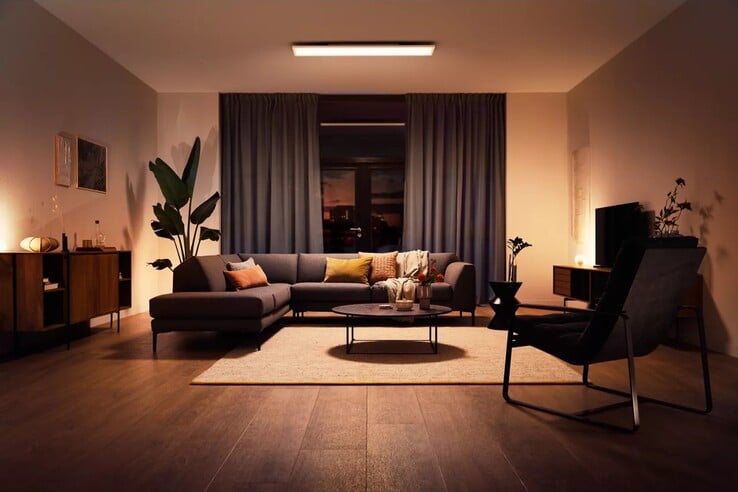 Новый прямоугольный панельный светильник Philips Aurelle. (Источник изображения: Philips Hue)