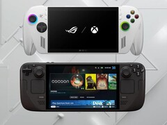 ROG Xbox Ally и Steam Deck OLED на фото