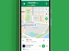Элементы управления музыкой исчезли из Google Maps. (Источник изображения: Spotify)