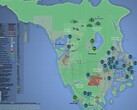 Интерактивная карта GTA 6 с внутриигровыми названиями и локациями. (Источник изображения: kalterapfel123)