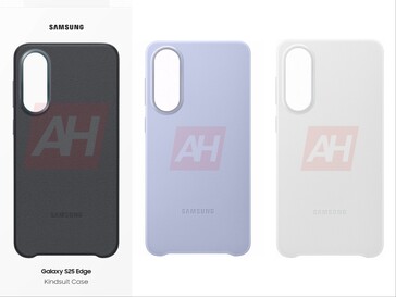 Galaxy Просочившееся изображение S25 Edge (отредактировано) показывает чехол Kingsuit в трех цветах. (Источник изображения: Android Headlines)