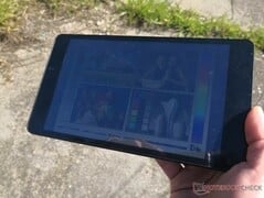 Поведение экрана планшета на улице