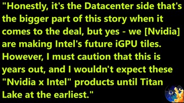 Nvidia iGPU на x86 продуктах Intel. (Источник изображения: Moore's Law Is Dead на YouTube)
