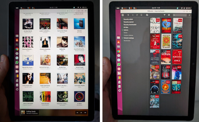 Surface Go 2 хорошо работает как 2 в 1 в сочетании с FBReader и Lollipop (Источник изображения: Notebookcheck)