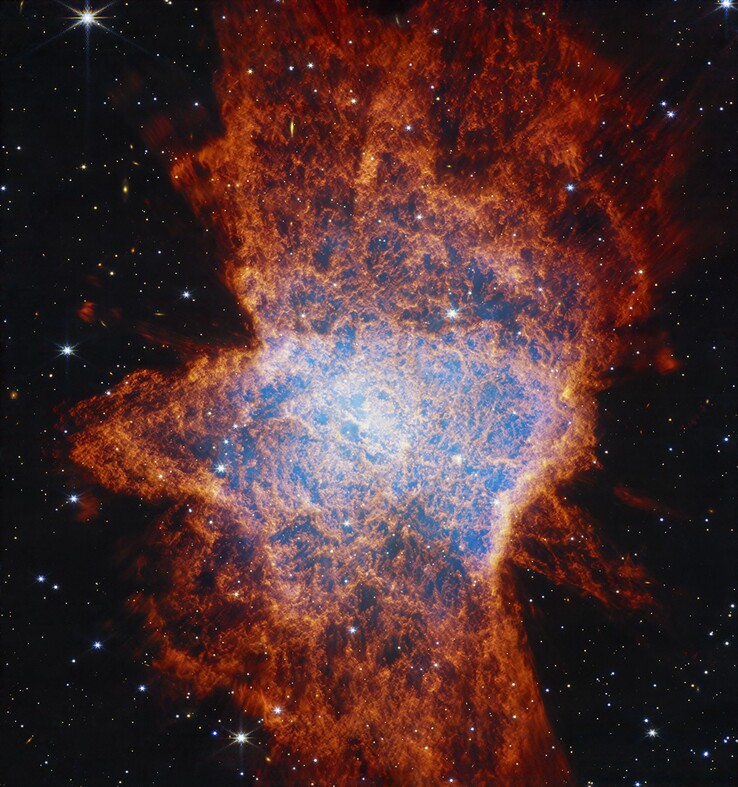 Изображение планетарной туманности NGC 6072 в ближнем инфракрасном диапазоне (Источник изображения: NASA, ESA, CSA и STScI)