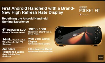 Konkr Pocket Fit будет оснащен ЖК-панелью IPS с разрешением 1080p и частотой обновления 144 Гц. (Источник изображения: Ayaneo)